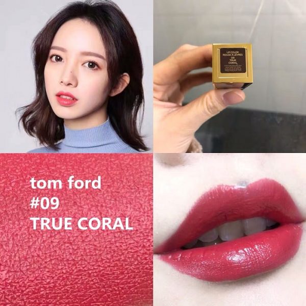 Review Son Tom Ford 09 True Coral Lip Color Hồng Cam Tươi Tắn